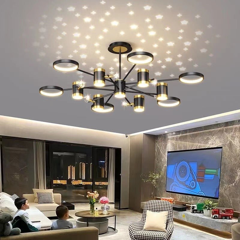 Light Luxury Chandelier Nordic Star Lamp Combination Whole House Package - My Store