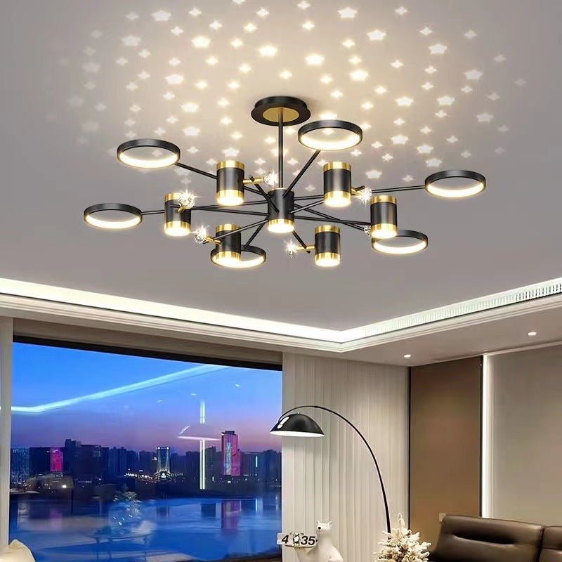 Light Luxury Chandelier Nordic Star Lamp Combination Whole House Package - My Store