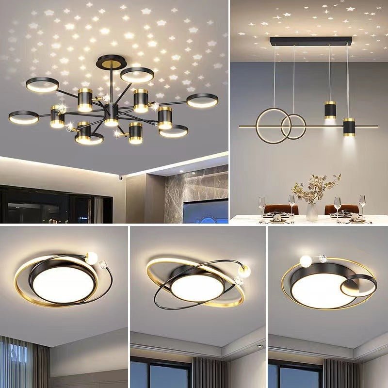 Light Luxury Chandelier Nordic Star Lamp Combination Whole House Package - My Store