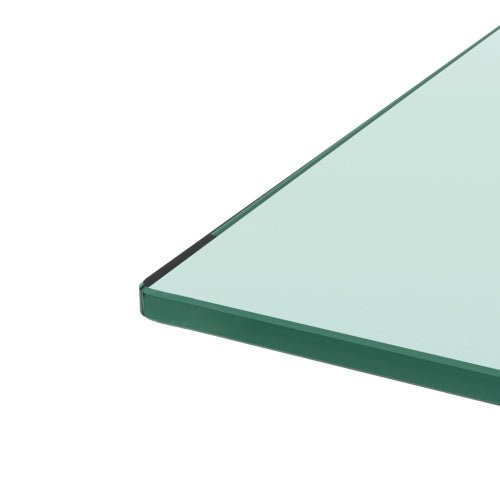 Rectangle Walnut Glass Coffee Table, Clear Coffee Table, Modern Side Center Tables For Living Room - My Store