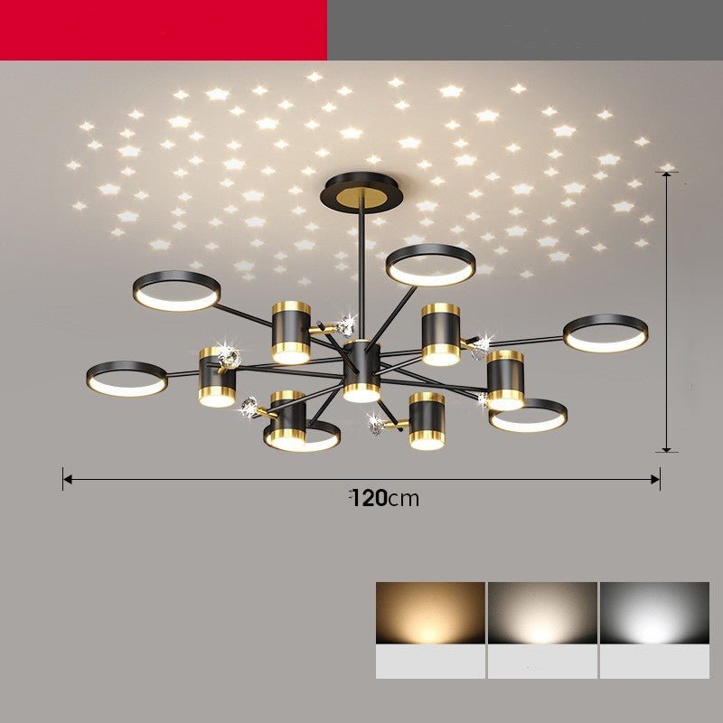 Light Luxury Chandelier Nordic Star Lamp Combination Whole House Package - My Store