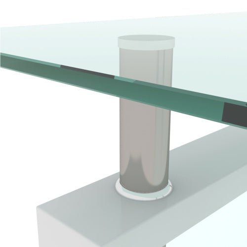 White Coffee Table, Clear Coffee Table, Modern Side Center Tables For Living Room, Living Room Furniture - My Store